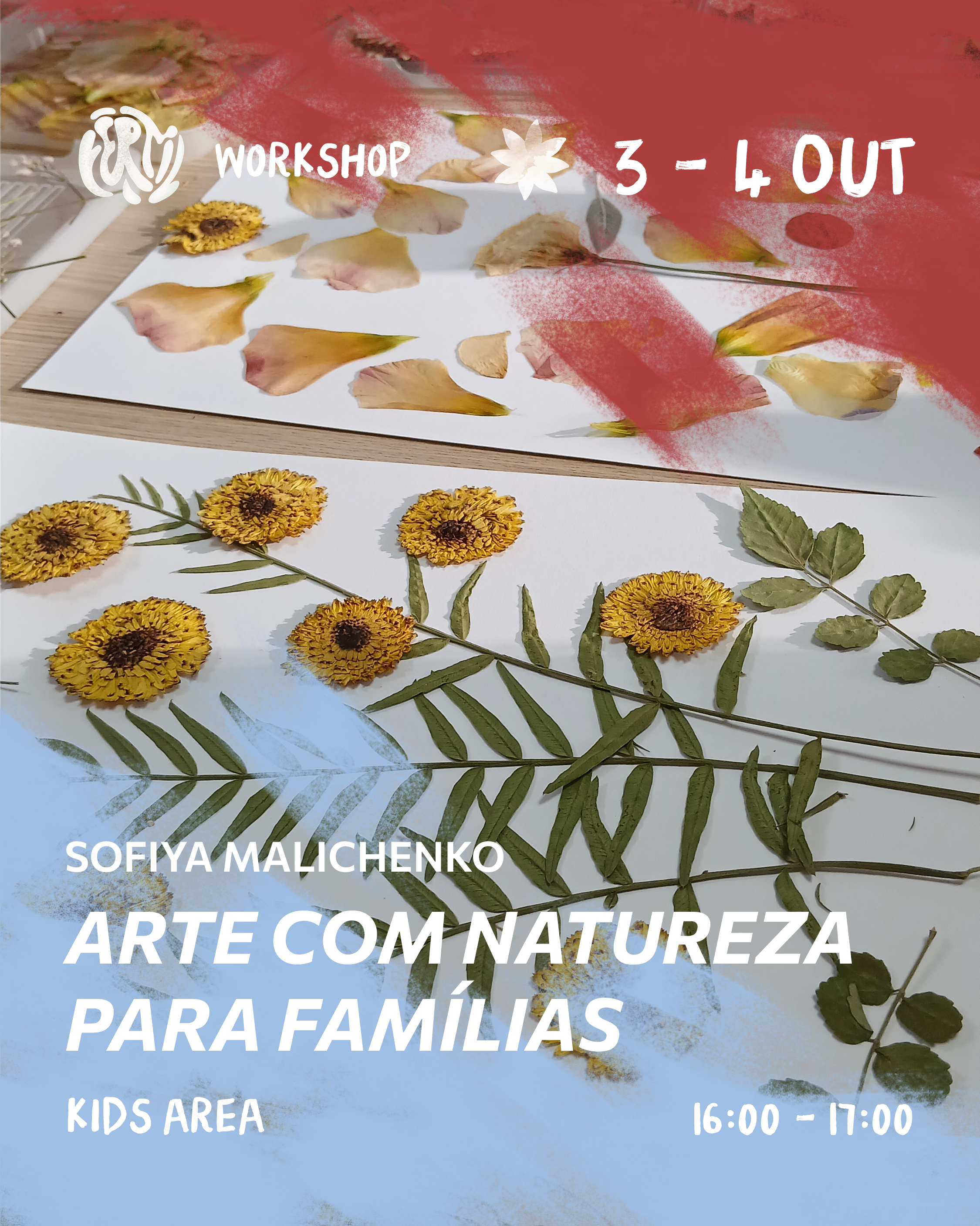 Arte com natureza para famílias